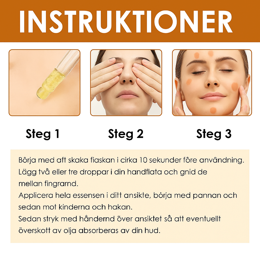 Ansiktsserum – Fukt, Fasthet & Lyster