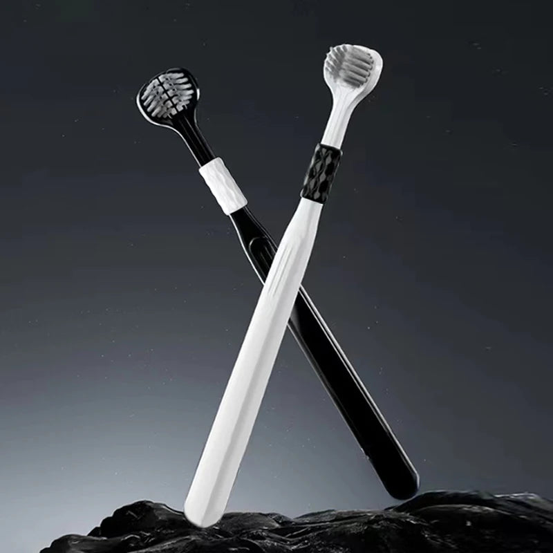 3-sidig Tandborste – Mjuk & Effektiv Rengöring (2-pack)