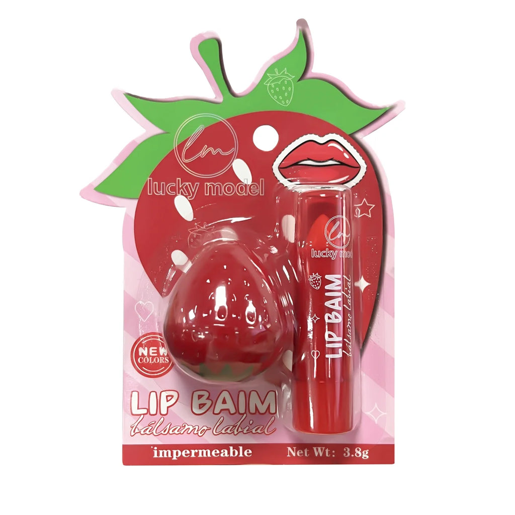Jordgubb Läppbalsam – Återfuktar & ger naturlig glans